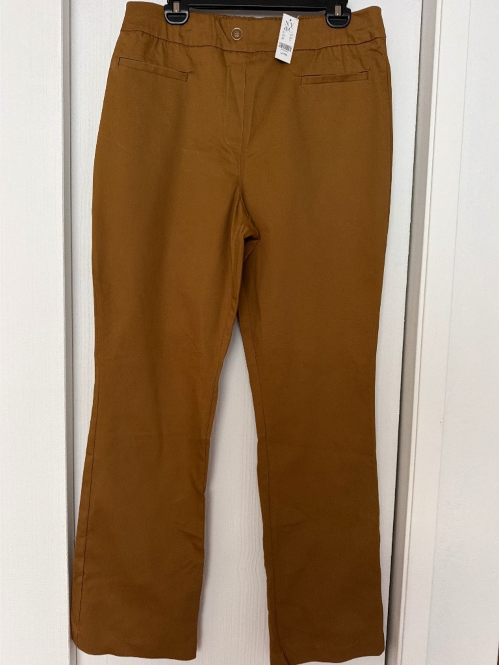 New York & Company Mustard Brown Bootcut Pants Size Large NWT